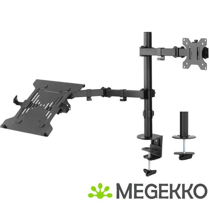 ACT Monitorarm max 32  met laptophouder, 1 scherm, Computers en Software, Monitoren, Nieuw, Verzenden