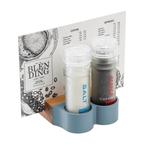 Oacklux Menukaart- en Peper- & Zouthouder Blauw - Eiken, Nieuw in verpakking