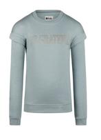 No Way Monday Sweater dropped shoulder Faded Blue, Nieuw