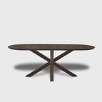 Tafel Plat Ovaal eikenhout  Matrix hout  280x100, Huis en Inrichting, Tafels | Eettafels, Nieuw