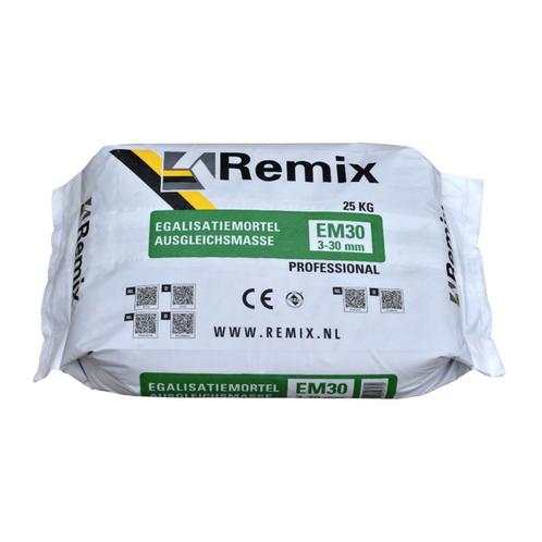 Remix Egalisatiemortel EM30 25kg | Egaline |, Doe-het-zelf en Verbouw, Verwarming en Radiatoren, Nieuw, Verzenden