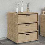 vidaXL Tuinkast 55x59x69 cm poly rattan beige, Verzenden, Nieuw
