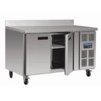 RVS 2-deurs koelwerkbank met spatrand | 96 x 136 x 70 cm, Verzenden, Nieuw in verpakking