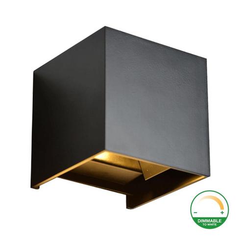 Wand lamp - Dim to Warm - 2 x 3 Watt - IP65 - Zwart, Huis en Inrichting, Lampen | Overige, Verzenden