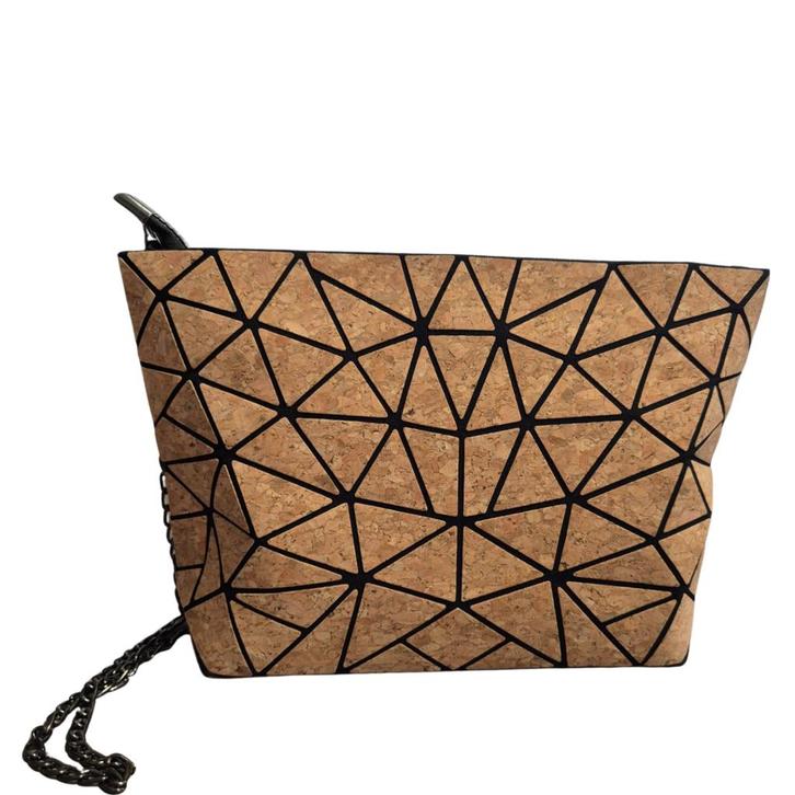 Kurk schoudertas - Geometrisch - 28 x 29 x 7 cm- ACTIE, Motoren, Accessoires | Koffers en Tassen, Ophalen of Verzenden