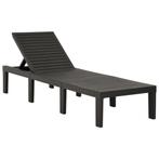 vidaXL Ligbed kunststof antracietkleurig, Tuin en Terras, Ligbedden, Verzenden, Nieuw