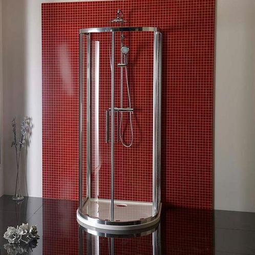 Douchecabine Sapho Lucis Line Halfrond Schuifdeuren 90x90 cm, Doe-het-zelf en Verbouw, Sanitair, Douche, Nieuw, Chroom, Ophalen of Verzenden