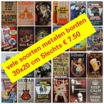 Wandborden reclameborden metaal voor cafe bar man cave TIP!, Antiek en Kunst, Ophalen of Verzenden