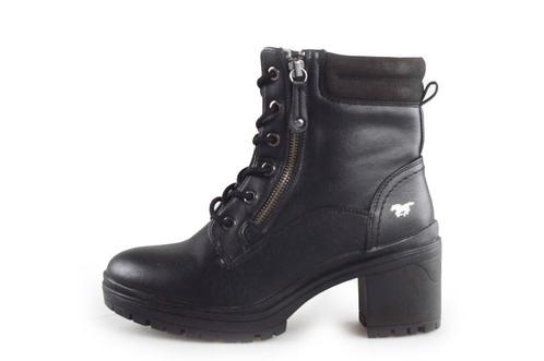 Mustang Veterboots in maat 38 Zwart | 10% extra korting, Kleding | Dames, Schoenen, Zwart, Zo goed als nieuw, Overige typen, Verzenden