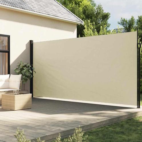 vidaXL Windscherm uittrekbaar 200x500 cm crèmekleurig, Tuin en Terras, Zonneschermen, Nieuw, Verzenden