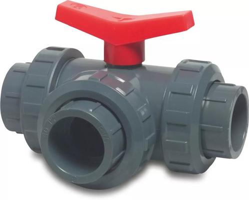 Drieweg kogelkraan 32mm (Pvc Kogelkraan Prof.), Tuin en Terras, Vijver-toebehoren, Overige typen, Nieuw, Ophalen of Verzenden