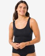 HEMA Dameshemd naadloos micro zwart 2+1 gratis, Kleding | Dames, Verzenden, Zwart