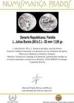 Romeinse Republiek. L. Iulius Bursio, 85 a.C.. Denarius Roma, Postzegels en Munten, Munten | Europa | Niet-Euromunten