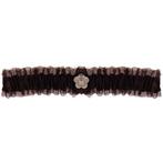 Kousenband zwart met strass bloemetje NIEUW, Ophalen of Verzenden, Nieuw, Zwart