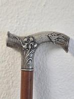 Wandelstok - Zilver, Hout - 800 argento, Antiek en Kunst
