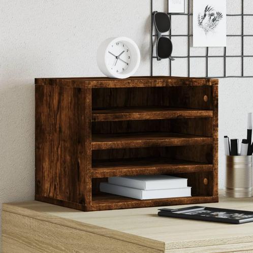 vidaXL Bureau organiser 36x26x29,5 cm bewerkt hout gerookt, Zakelijke goederen, Kantoor en Winkelinrichting | Kantoorartikelen