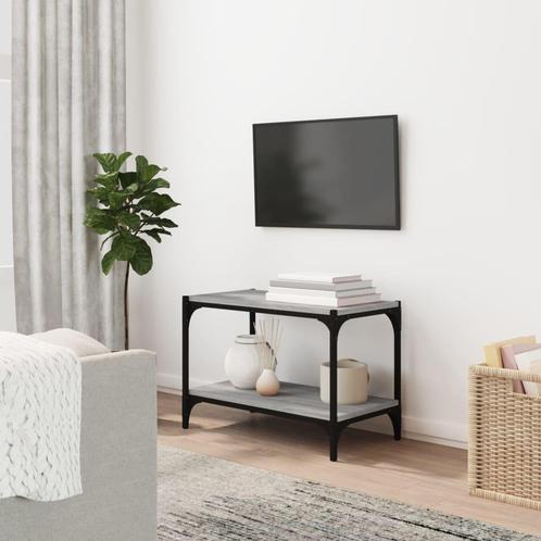vidaXL Tv-meubel 60x33x41 cm bewerkt hout en staal grijs, Huis en Inrichting, Kasten | Televisiemeubels, Nieuw, Verzenden