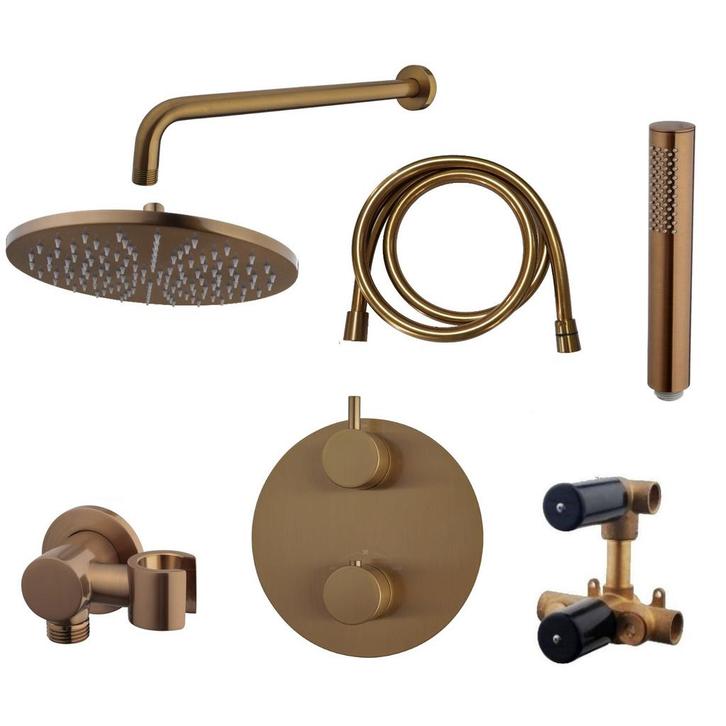 Wiesbaden Inbouw Regendouche Set Caral Rond Muuruitloop, Doe-het-zelf en Verbouw, Sanitair, Kraan, Nieuw, Ophalen of Verzenden