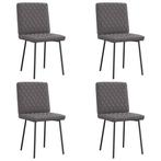 vidaXL Eetkamerstoelen 4 st kunstleer grijs, Huis en Inrichting, Stoelen, Verzenden, Nieuw, Grijs