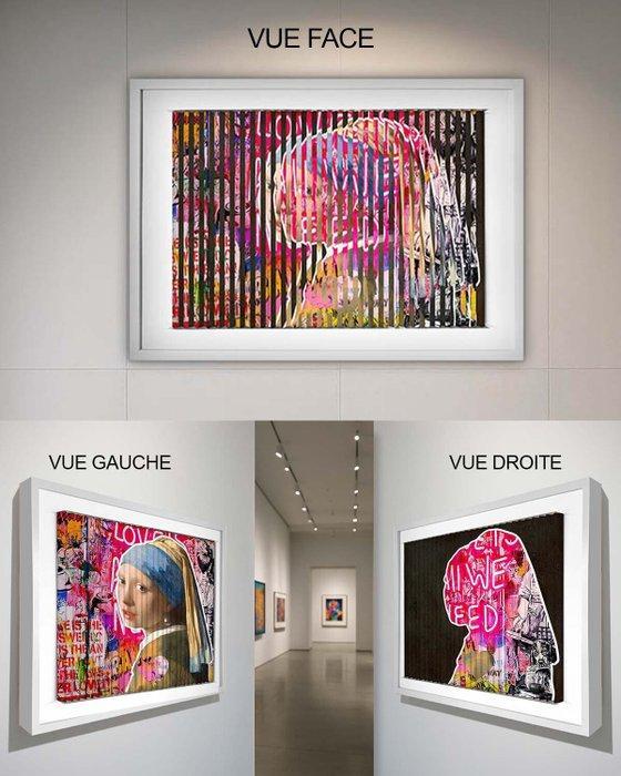 Poplea - Cinétique 3 en 1 LA FILLE A LA PERLE (2000), Antiek en Kunst, Kunst | Schilderijen | Modern