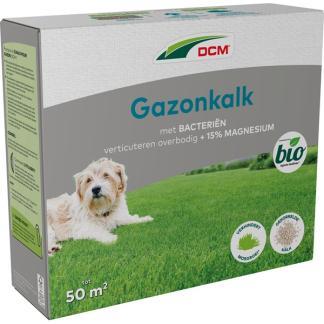 Gazonkalk | DCM | 50 m² (Magnesiumkalk, Met bacteriën, 4 kg), Tuin en Terras, Gras en Kunstgras, Nieuw, Verzenden