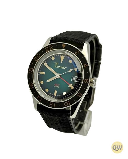 Squale Sub 39 GMT Green, Sieraden, Tassen en Uiterlijk, Horloges | Heren, Zo goed als nieuw, Ophalen of Verzenden