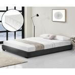 Modern bedframe kunstleer met matras 140x200 zwart