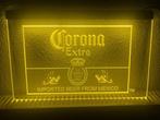 Corona neon bord lamp LED verlichting reclame lichtbak *geel, Verzamelen, Verzenden, Nieuw