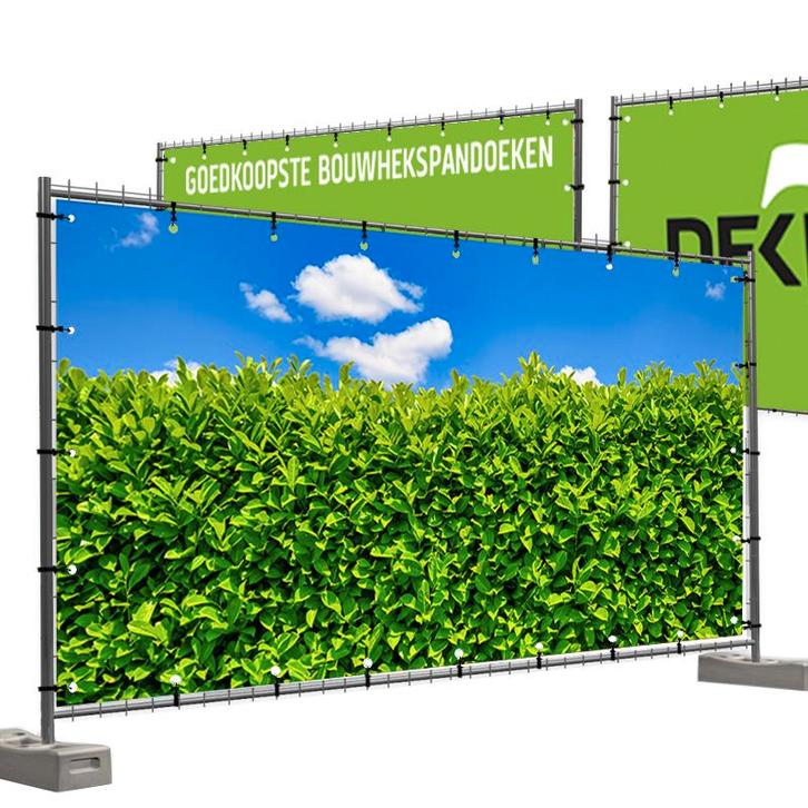Bouwhekdoeken Haag met blauwe lucht 335x174 cm, Diversen, Vlaggen en Wimpels, Nieuw