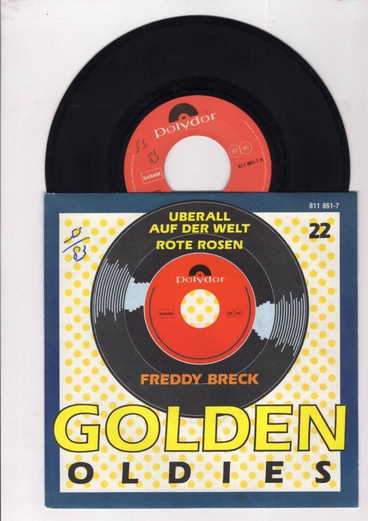 Freddy Breck – Überall Auf Der Welt / Rote Rosen (1-7-Vinyl, Cd's en Dvd's, Vinyl Singles, Ophalen of Verzenden