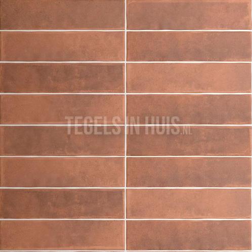 Vloertegel / wandtegel argile terracotta cotto rood 6x24.6, Doe-het-zelf en Verbouw, Tegels, Vloertegels, Nieuw, 10 m² of meer