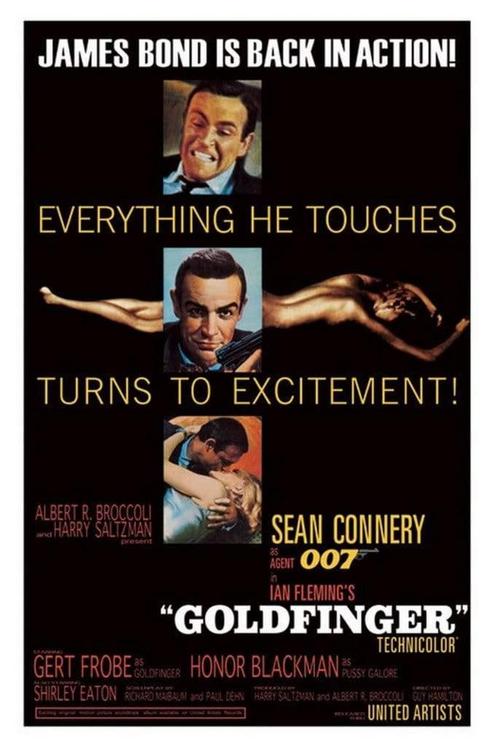 Poster James Bond Goldfinger 61x91,5cm, Verzamelen, Posters, Nieuw, A1 t/m A3, Verzenden