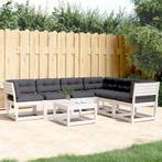 vidaXL 6-delige Loungeset met kussens massief grenenhout wit, Verzenden, Nieuw, Loungeset