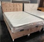 Black Friday Sale Boxspring 2 persoons Nu €499,-, Huis en Inrichting, Slaapkamer | Boxsprings, Grijs, Opberg bedden, 200 cm, 160 cm