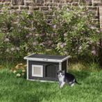 TRUUSK Houten Kattenhuis Met Krabmat, Deurklep, Weerbestendi, Dieren en Toebehoren, Katten-accessoires, Verzenden, Nieuw