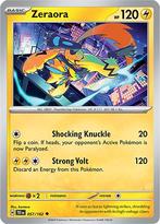 Zeraora 057/162 reverse holo Temporal forces, Ophalen of Verzenden, Nieuw, Losse kaart, Foil