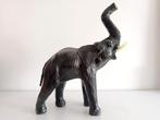 sculptuur, Gran Elefante de Cuero - 35 cm - Leder, Antiek en Kunst