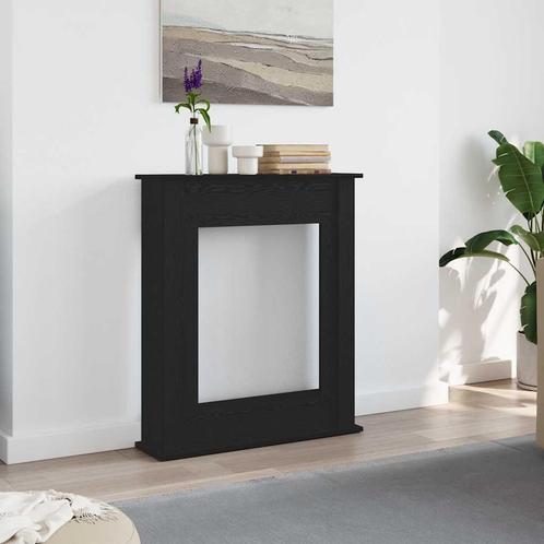 vidaXL Haardombouw Zwarte Eiken 75x20x87,5 cm Engineered, Huis en Inrichting, Haarden, Nieuw, Verzenden