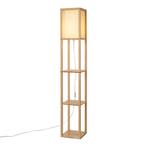 Moderne vloerlamp hout met beige kap - Stojan, Nieuw, Overige materialen, Modern, 150 tot 200 cm