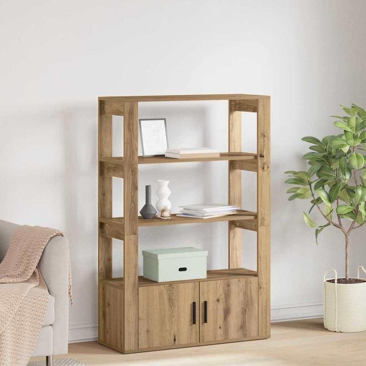 vidaXL Dressoir artisanaal eikenkleurig 30 x 80 x 119,5 cm, Huis en Inrichting, Kasten | Dressoirs, Nieuw, Minder dan 50 cm, Overige houtsoorten