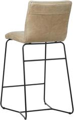 Direct meenemen | Taupe leren barkruk | taupe leer | NIEUW, Huis en Inrichting, Stoelen, Overige kleuren, Nieuw, Leer, Ophalen of Verzenden