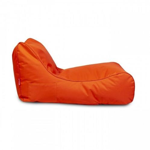 Luxe relax poef - oranje - wasbare polyester hoes, Huis en Inrichting, Zitzakken, Nieuw, Ophalen of Verzenden