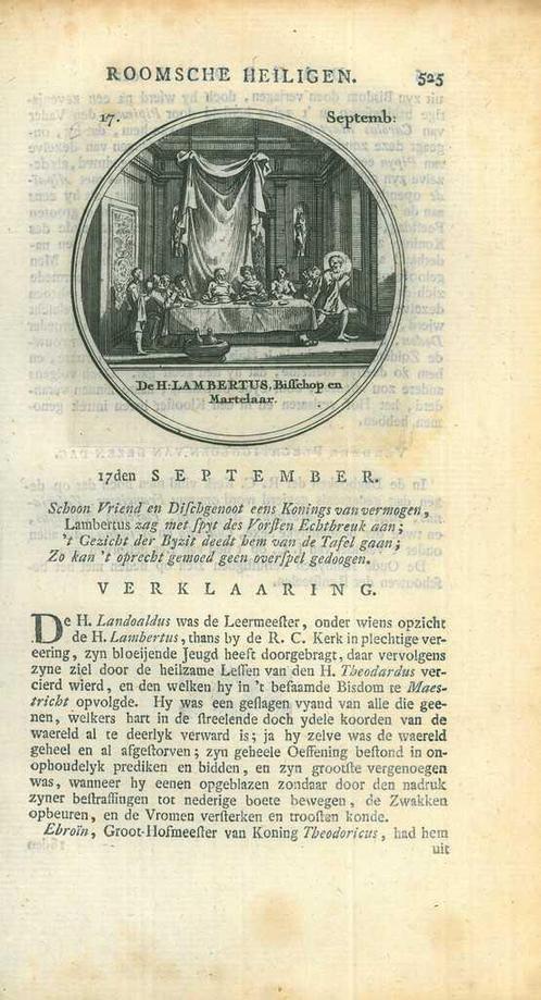 Portrait of Lambert of Maastricht, Antiek en Kunst, Kunst | Etsen en Gravures