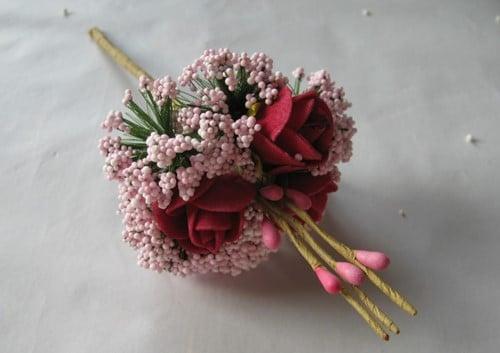 Corsage Miniroos New Style Pick Pink-Roze, Hobby en Vrije tijd, Knutselen, Nieuw, Ophalen of Verzenden