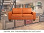Leren bank Enjoy - 2,5 zits - Kenia Rost (oranje) - Poten, Nieuw, Ophalen of Verzenden, Rechte bank, Modern