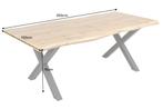 Industriële eettafel WILD 200cm Bruin Wild eiken design, Huis en Inrichting, Tafels | Eettafels, Ophalen of Verzenden, Nieuw