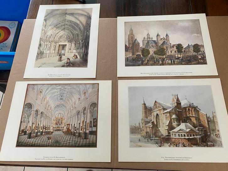 10 Prenten in Kleur - Basilieken van Maastricht - Zonder Map, Boeken, Geschiedenis | Stad en Regio, Zo goed als nieuw, Ophalen of Verzenden