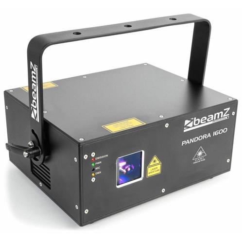 Retourdeal - BeamZ Pandora 1600 TTL RGB Laser 1.6W met ILDA, Muziek en Instrumenten, Licht en Laser, Laser, Zo goed als nieuw