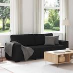 vidaXL 3-zitsbank 180 cm stof zwart, Verzenden, Nieuw, Driepersoons, Stof