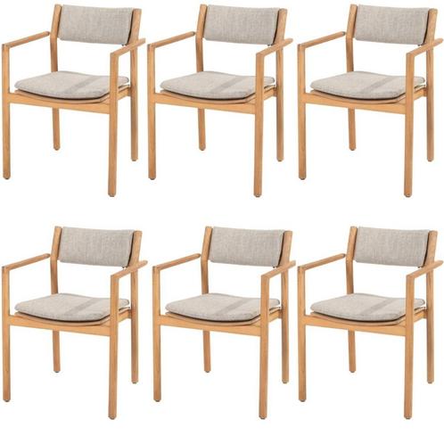 Levi stapelbare tuinstoel teak 4 Seasons Outdoor set van 6, Tuin en Terras, Tuinstoelen, Nieuw, Teakhout, Ophalen of Verzenden